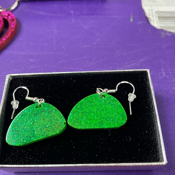 Hand Crafted Jewelry - Handmade resin dangle earrings